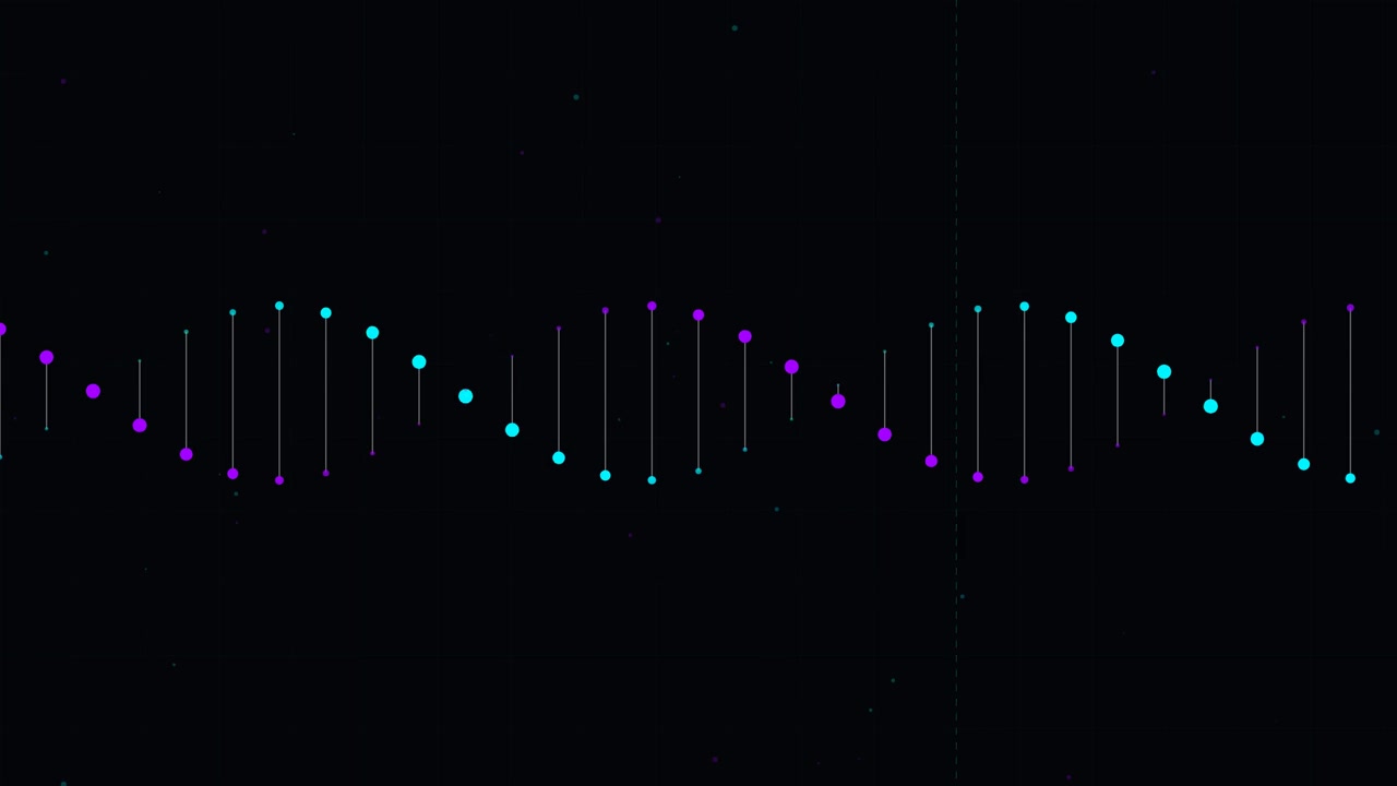 Animated DNA Helix Structure with Glowing Nodes