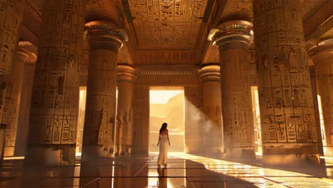 woman in an ancient egyptian temple