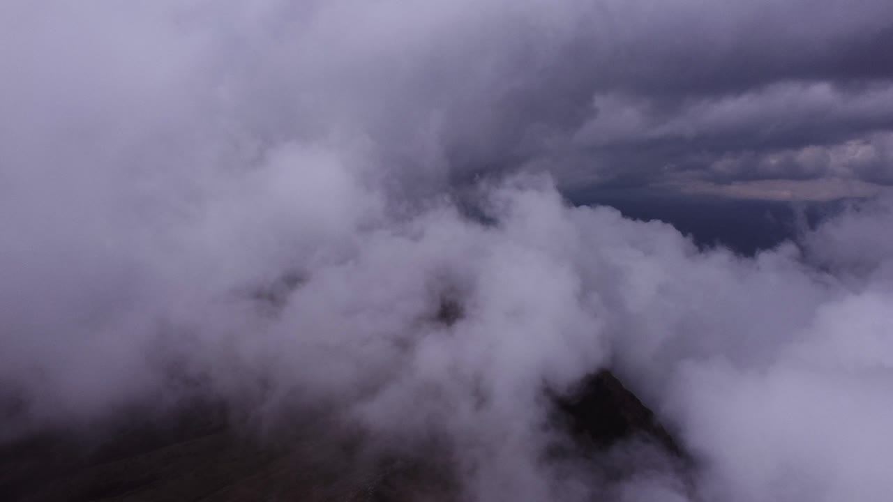 Winter clouds over the mountain