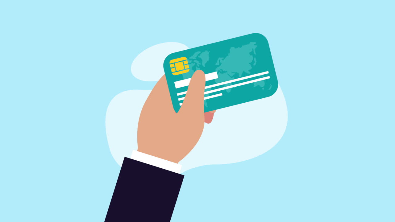 손 잡고 신용 카드