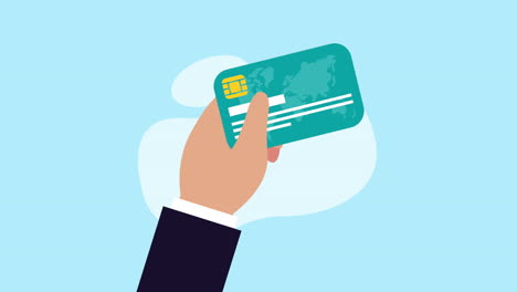 hand holding credit card