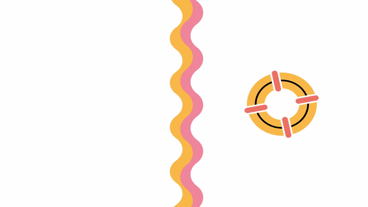 색 배경에 바다와 라이프보이의 4k 비디오.