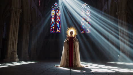 religious figure in cathedral