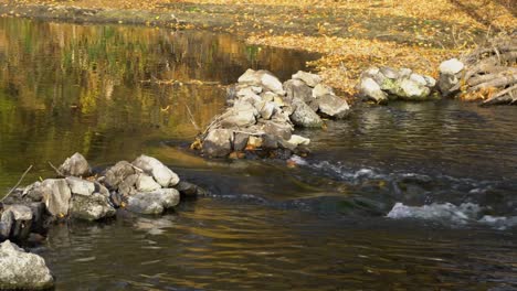 waterfall cascade on stone rocks