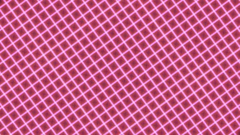 infinite red square grid rotation. vj graphics animation with pink neon. concept of symmetry