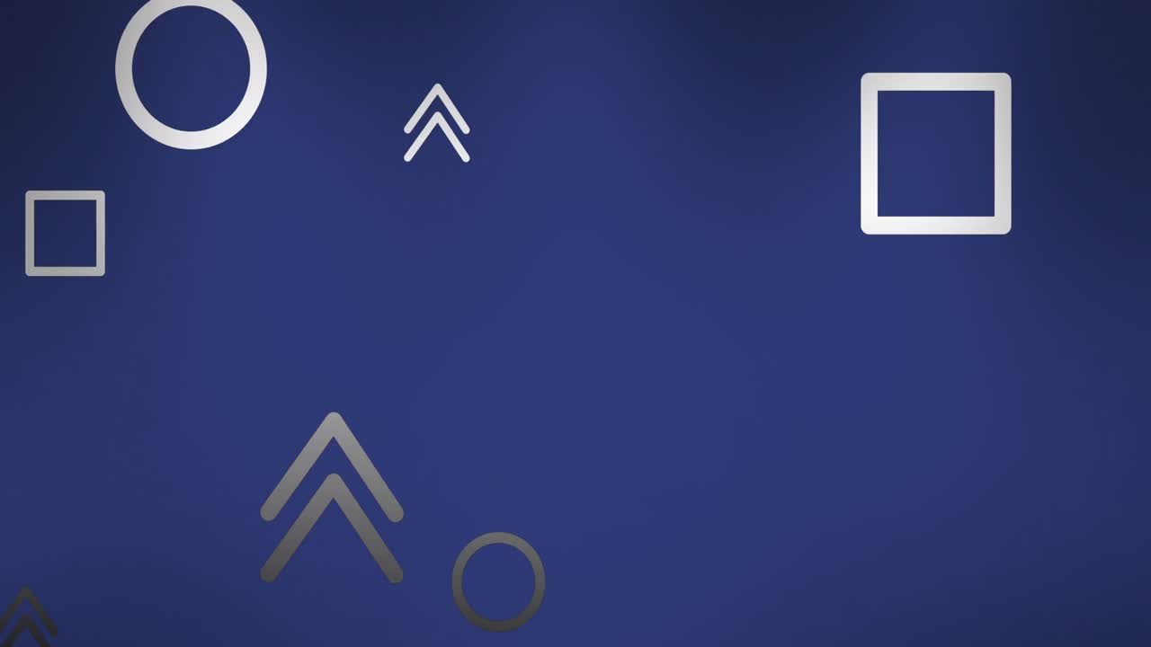 animación de formas abstractas patrón que se mueve sobre fondo azul