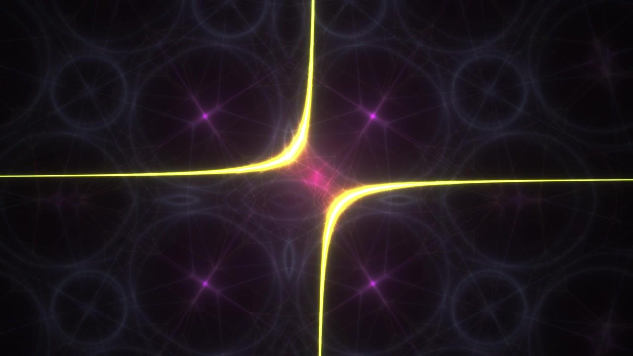 Futuristic Abstract Animation of Glowing Lines and Geometric Patterns