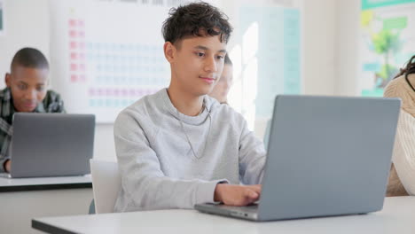 Hombre,-Estudiante-Y-Computadora-Portátil-Para-La-Escuela