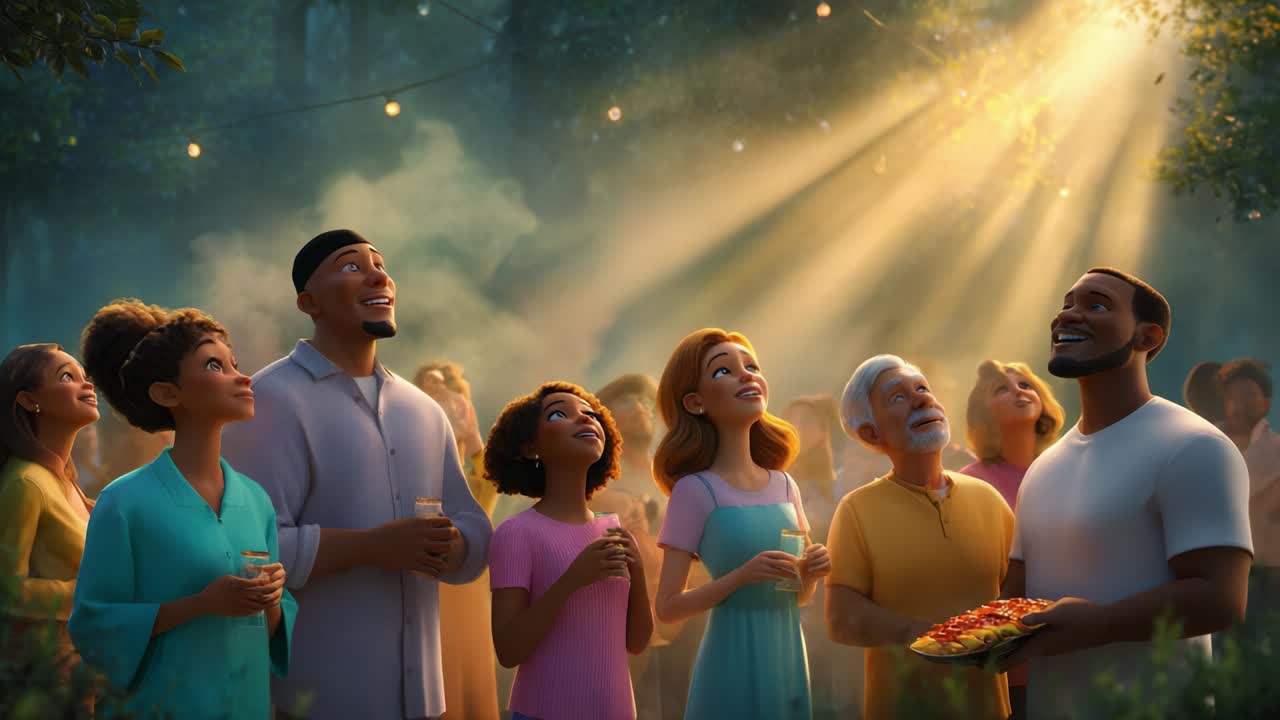 A Family Gathering Under the Sunlight