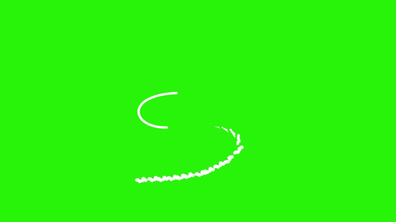 녹색 화면에 짧은 선과 모양 애니메이션 효과 요소 크로마 키