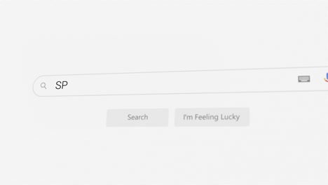 searching for sp on internet browser