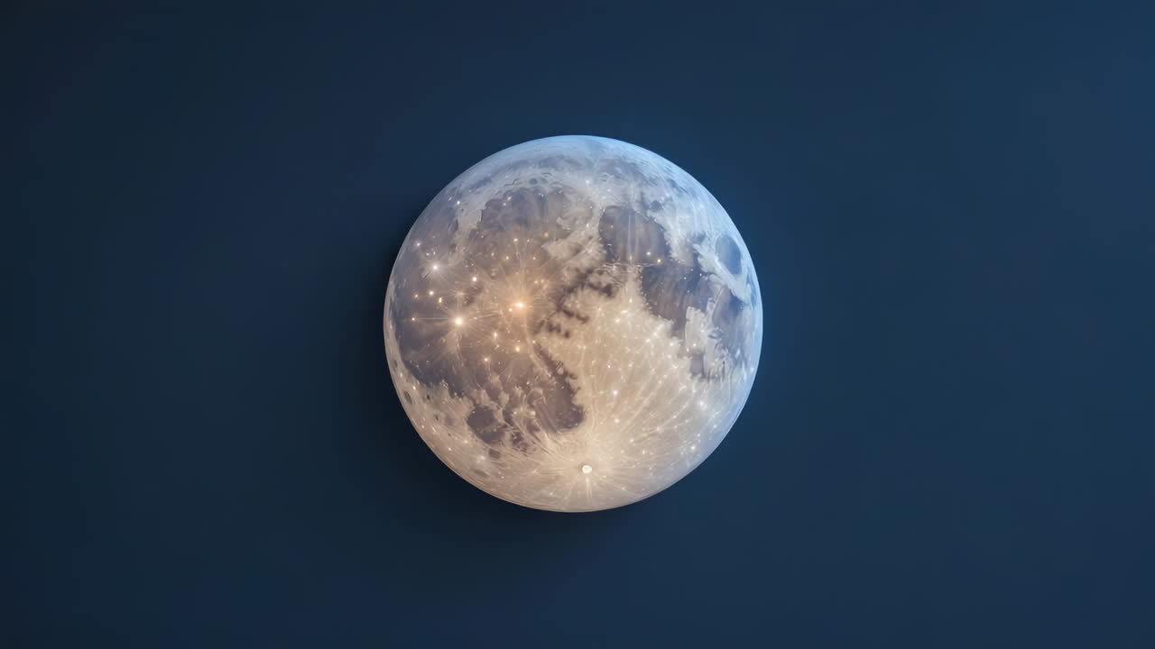 Lua Brilhante Abstrata em Fundo Escuro