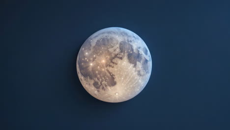 abstract glowing moon on dark background