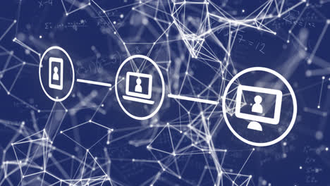 Animation-of-networks-of-connections-with-digital-icons