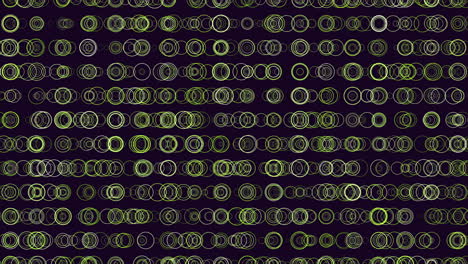 colorful circles in a dynamic pattern on a dark blue background