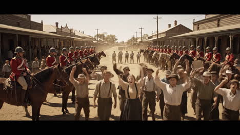 historical parade in an australian town