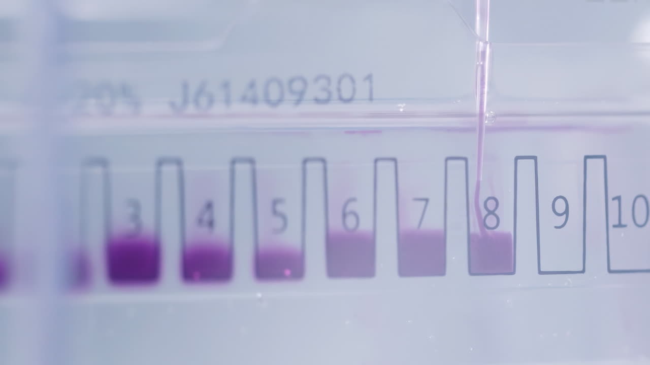 Advanced machine Automated Liquid Handling System Progress Multichannel Pipette Filling Microplate with Samples Scientific Research Laboratory Technology Equipment Precise Accurate High Quality
