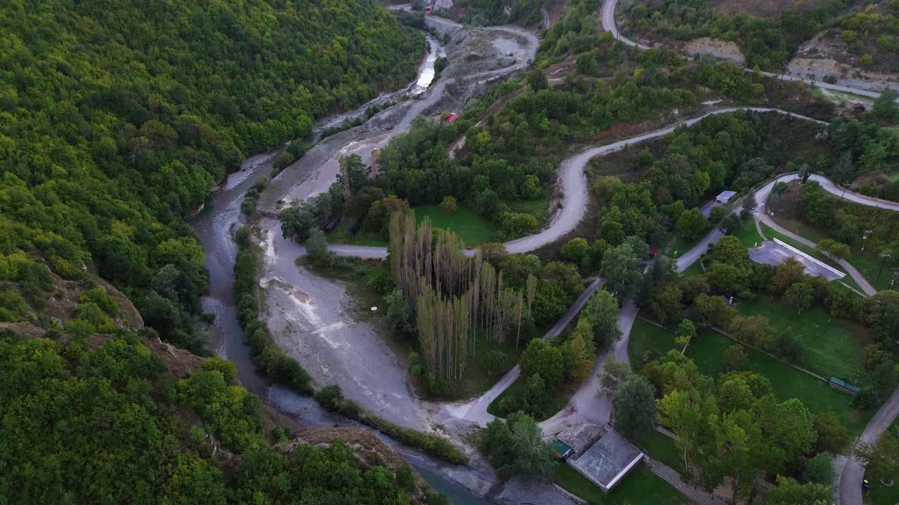 Greece's Riverside Wonder: Nestorio Village Nestled in the Heart of the Forest in 4K