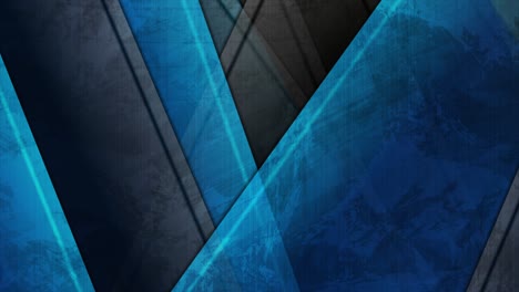 fondo de movimiento grunge de material tecnológico geométrico azul y negro