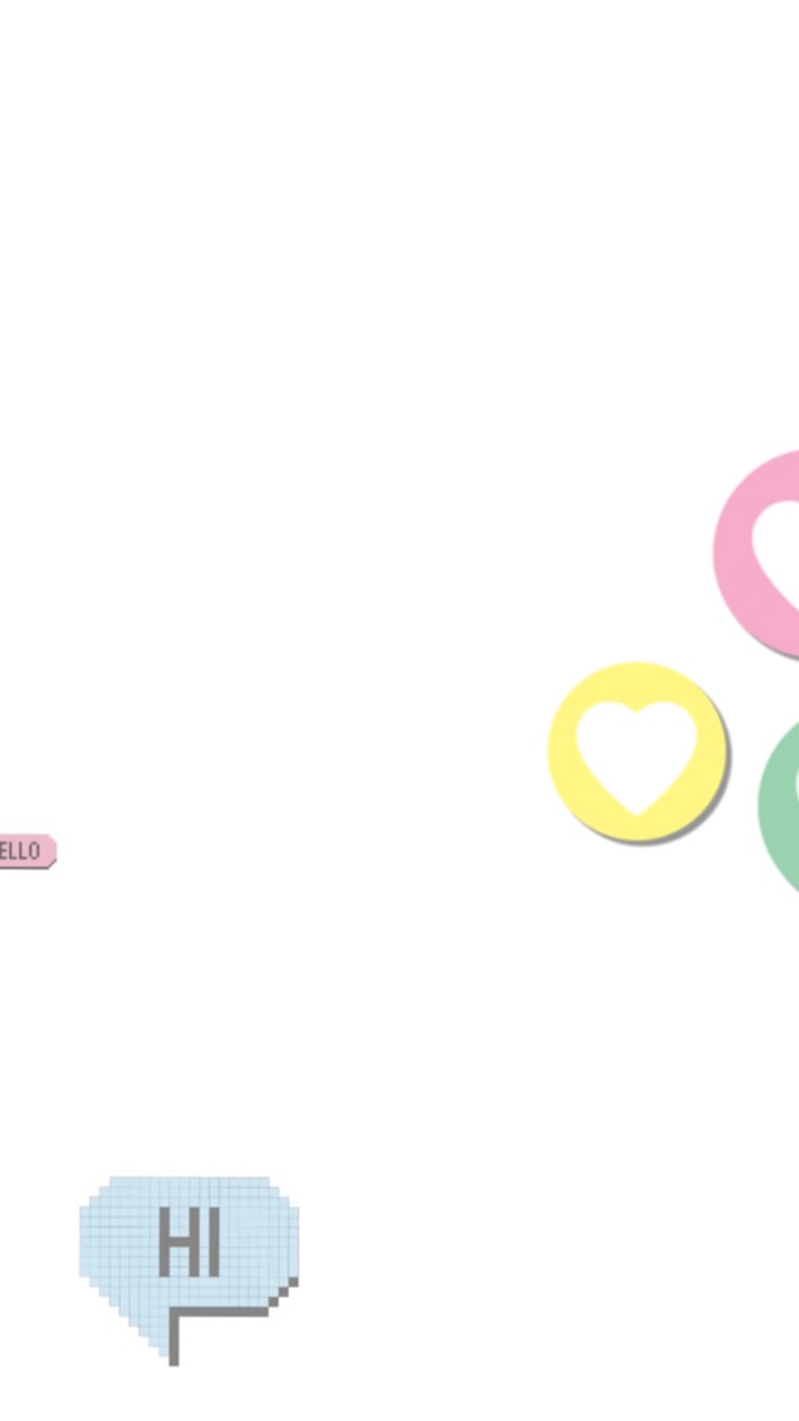 Animation of social media icon over white background