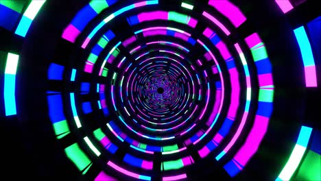 animación 3d en bucle de 4k, lámparas de neón resplandecedoras abstractas sin costuras, lámpas fluorescentes. fondo futurista
