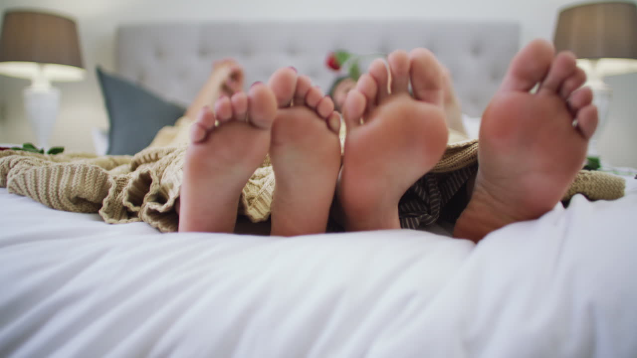 Valentine's day morning in bed