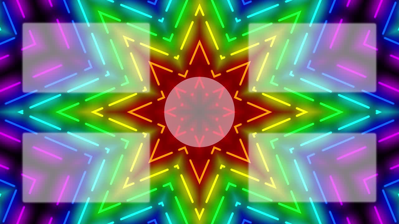 네온 표지판 패턴 엔드 카드 엔딩 스크린 모션 그래픽