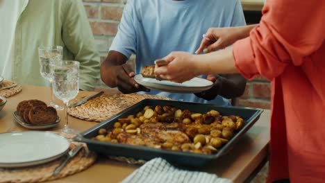 friends enjoying a meal together