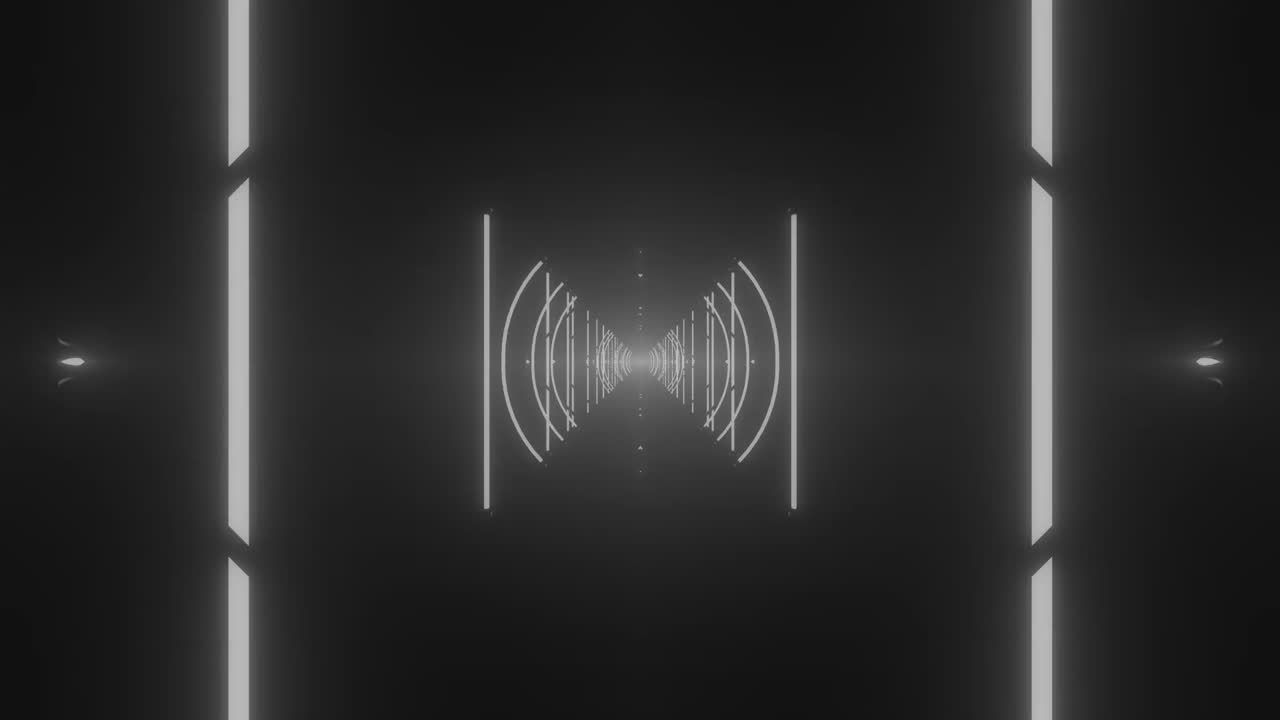 túnel geométrico de neón abstracto