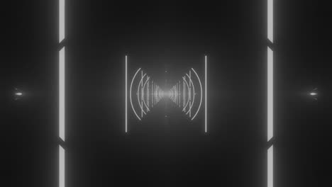 abstract neon geometric tunnel