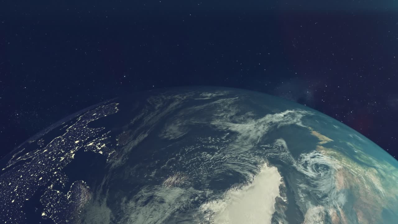 planeta tierra girando en el espacio estrellas galaxia universo ciencia mundo mundo realista vía láctea