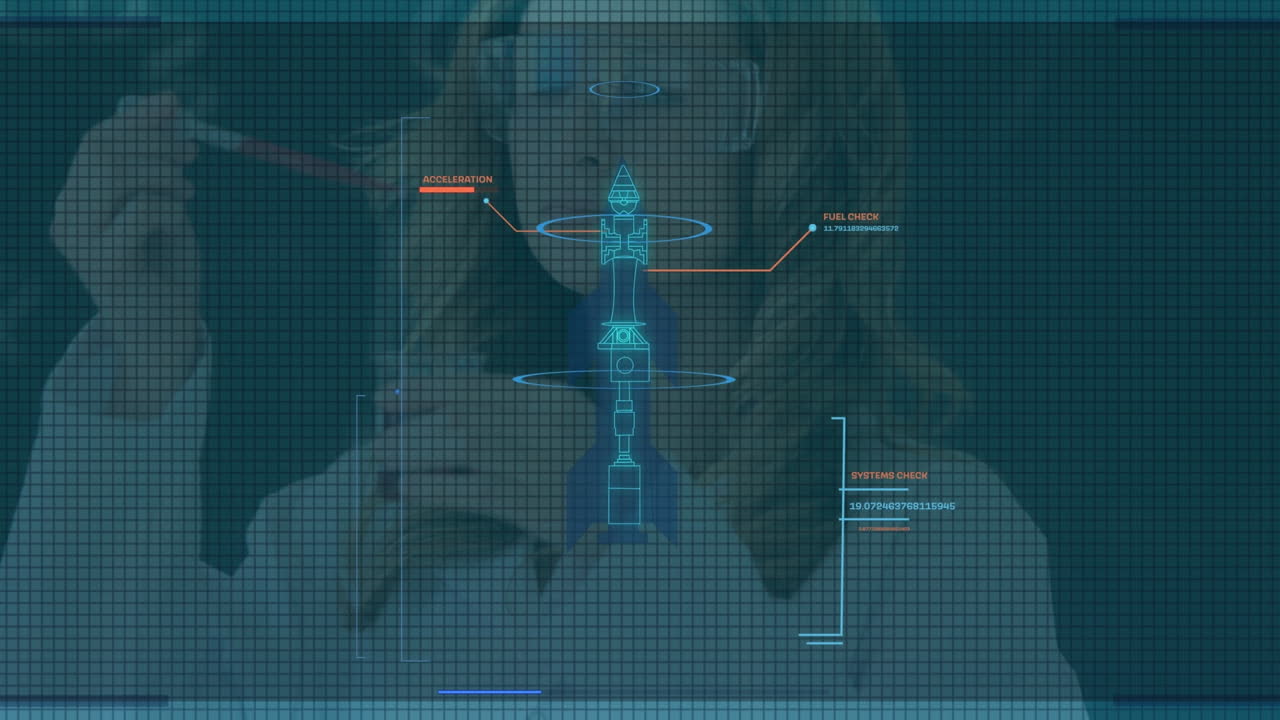 과학 데이터의 애니메이션 백인 여성 실험실 직원