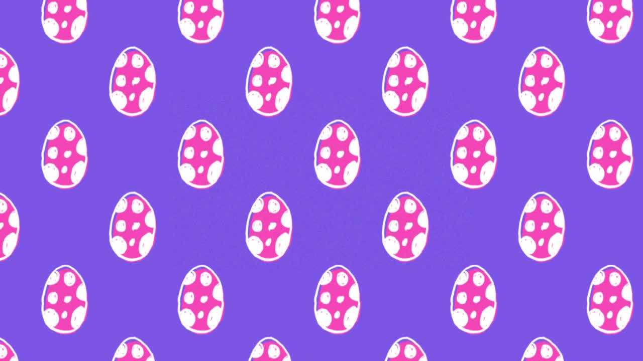 Cute Easter Egg Pattern animation 4k