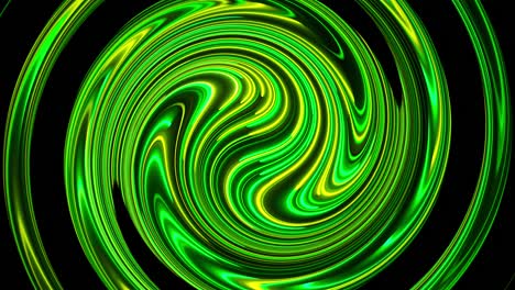 computer generated abstract twist background. 3d rendering circular merger of neon color lines