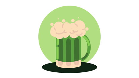 green beer in a mug