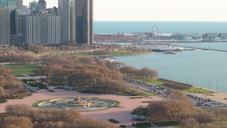 chicago's millennium park on a spring morning