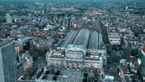 drone footage of milan, italy