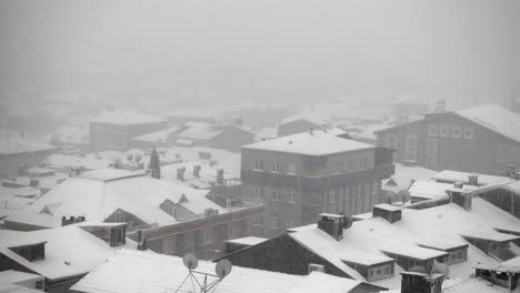 snowy cityscape