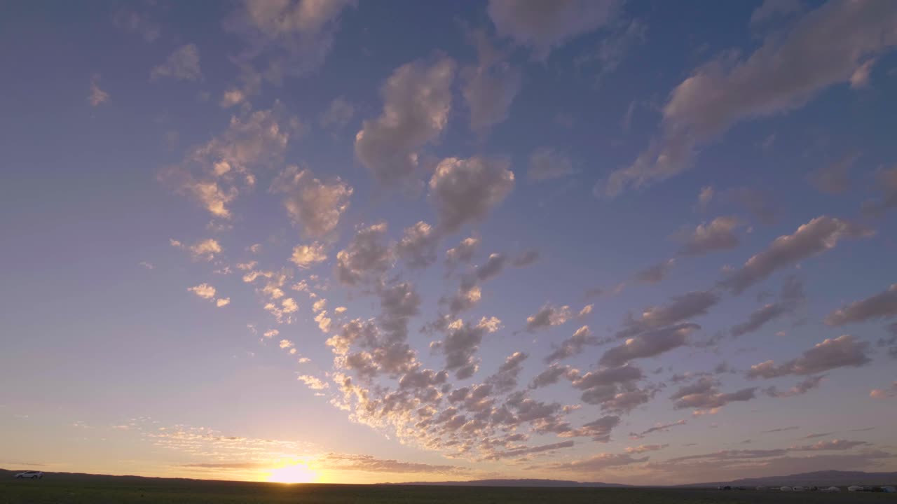 el lapso de tiempo del amanecer un desierto de gobi hermoso cielo