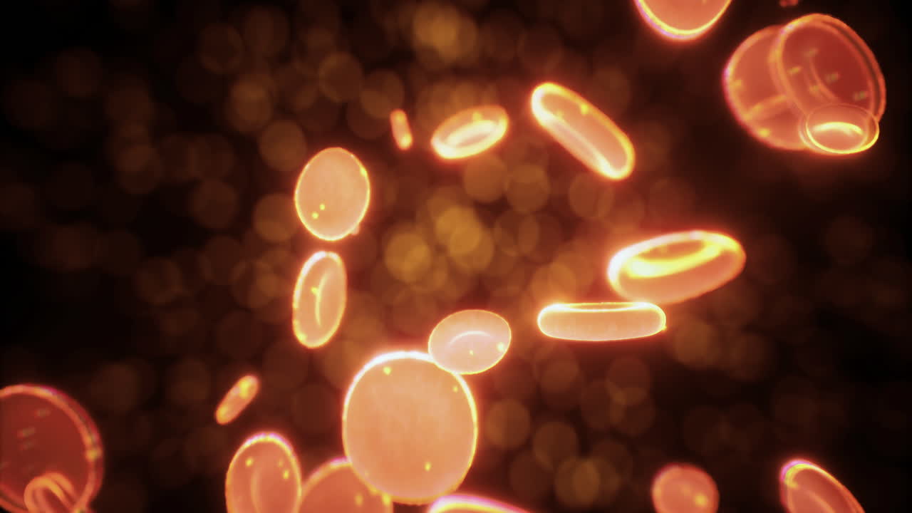 Floating micro particles illuminate the dark with a vibrant glow