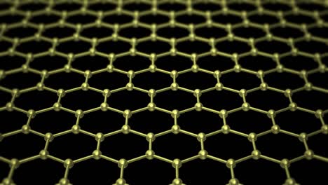 graphene atom nanostructure loopable animation. nanotube in form of honeycomb. concept nanotechnology and sciences. 3d animation