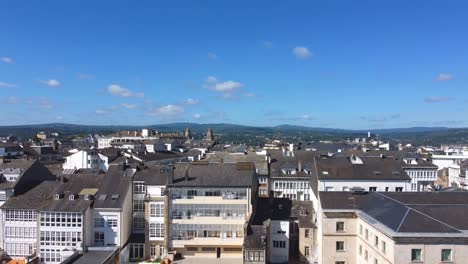 aerial view of lugo city and surrounding mountains - 4k dji mini 2