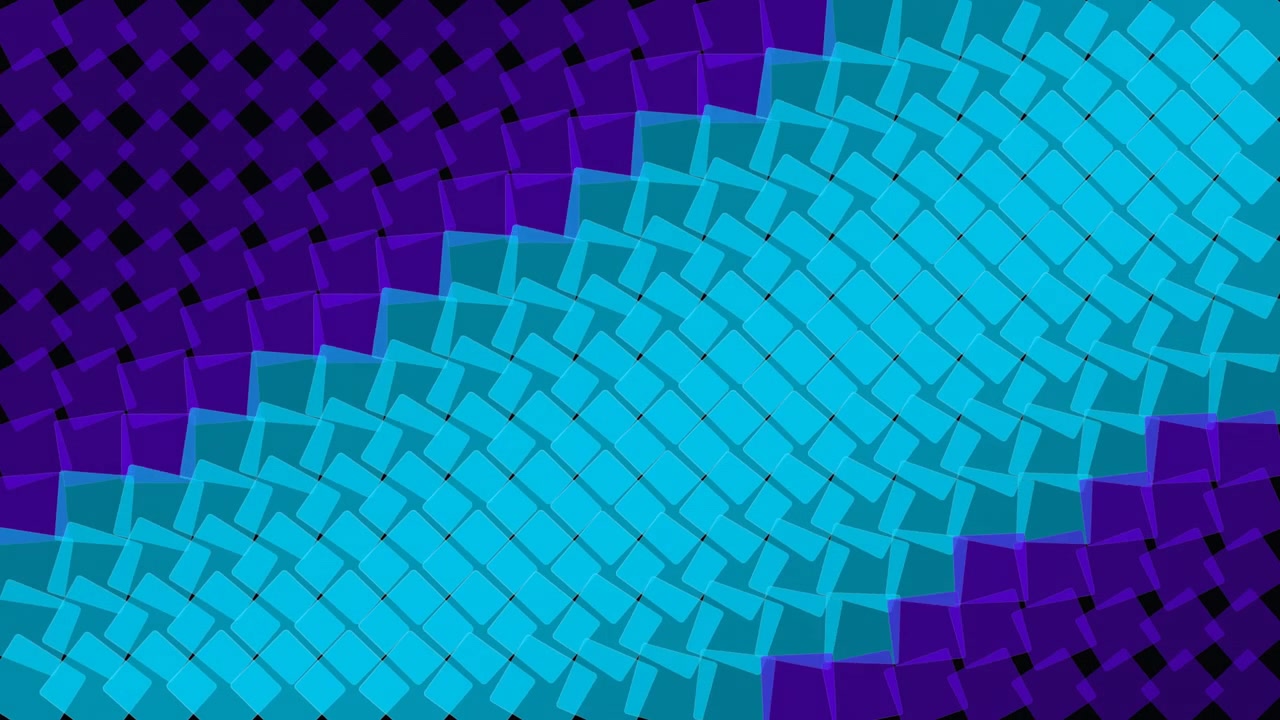 Abstract Motion Background with Shifting Blue and Purple Squares