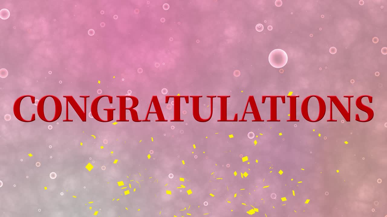 축하 메시지 텍스트 애니메이션 모션 그래픽