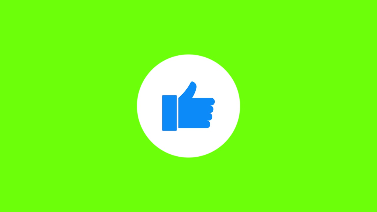 Mouse Cursor Clicks Thumbs Up Like Button on Green Screen