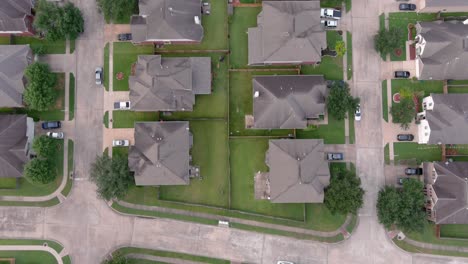 birds eye view of suburban homes just outside of houston, texas