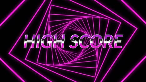 Animation-of-the-words-High-Score-written-in-metallic-purple-letters