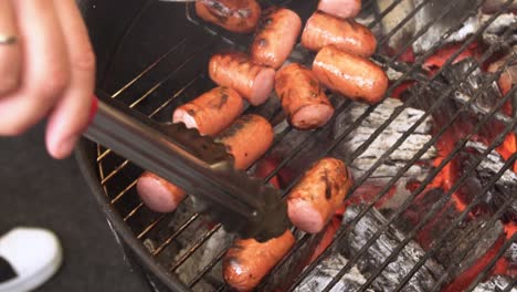 grilled sausages and potatoes