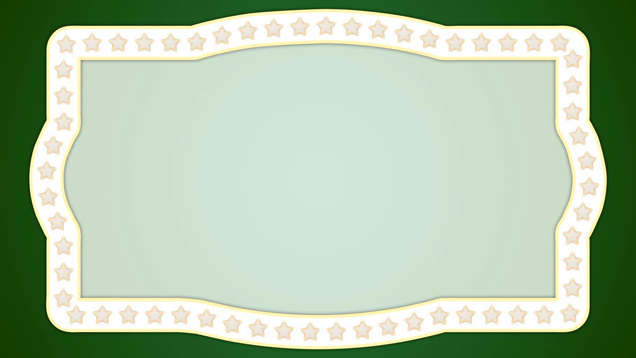 초록색 배경: 빈티지 보더 프레임