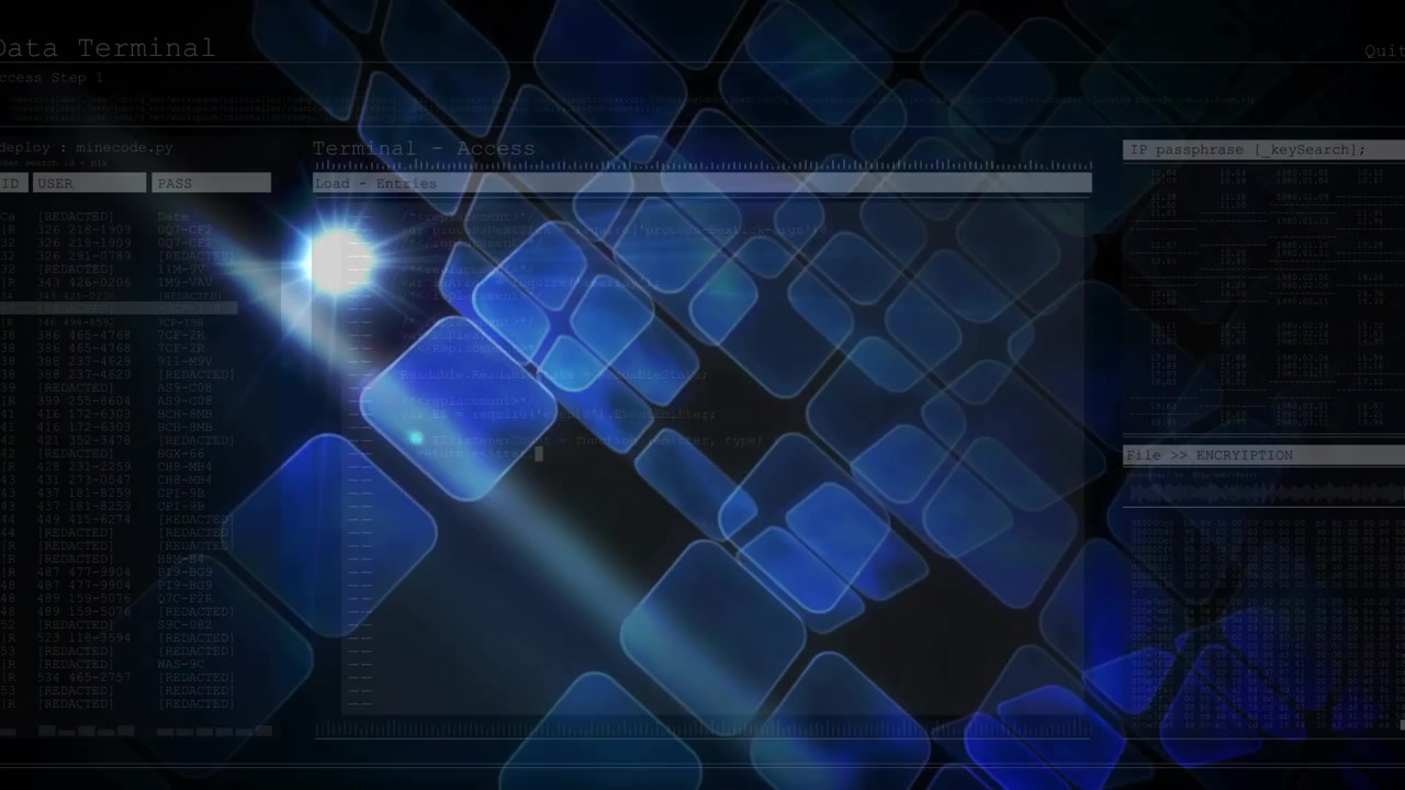 Animation of light moving over squares on black background